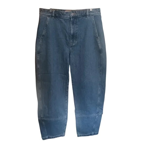 Everlane The Utility Barrel Jean 30rNew Blue Organic Cotton High Rise Cropped